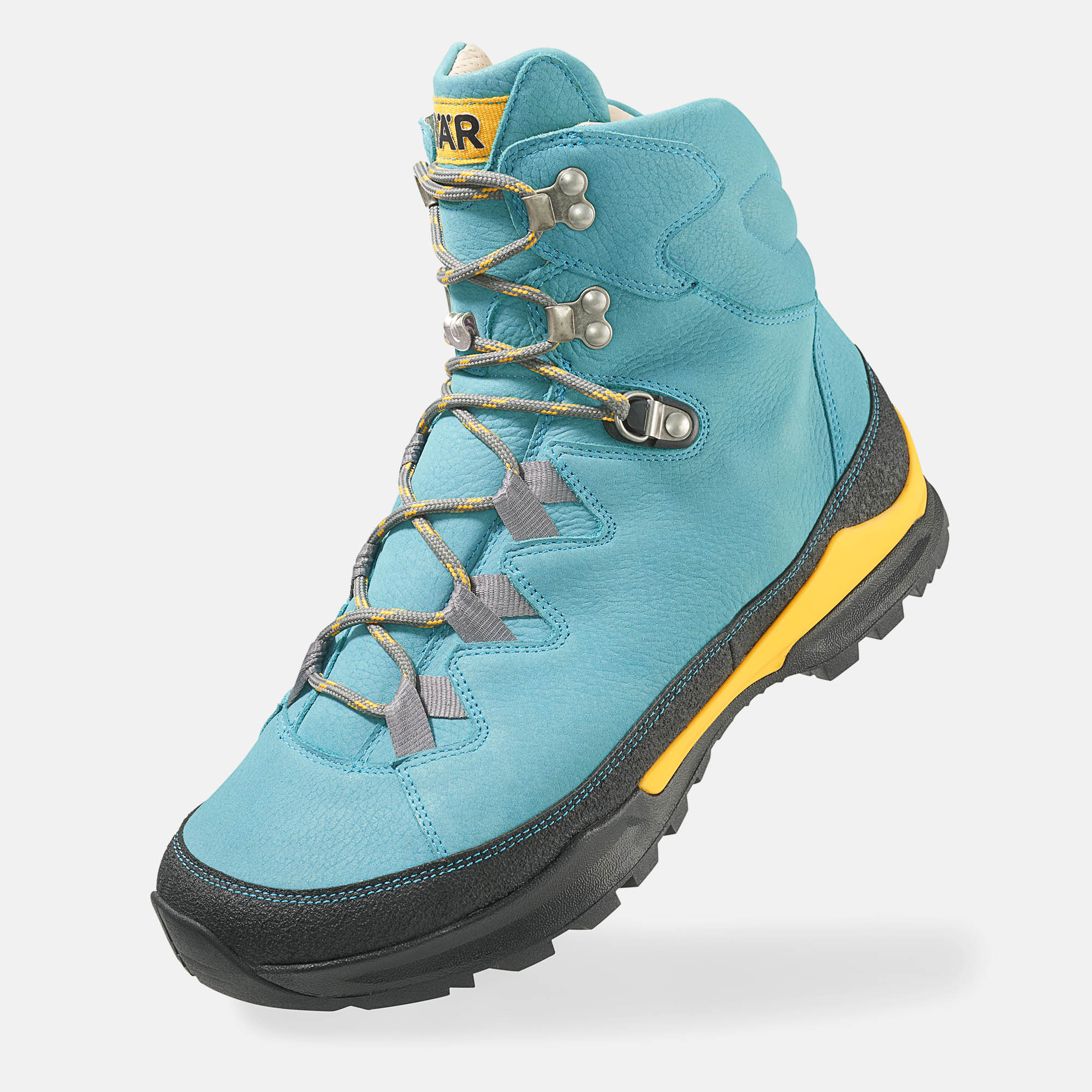 BÄR Schuhe Damenschuhe Wanderstiefel Bergkomfort Wanderstiefel 2.0 türkis/orange terracare® Rindnubuk wasserabweisend Produktbild