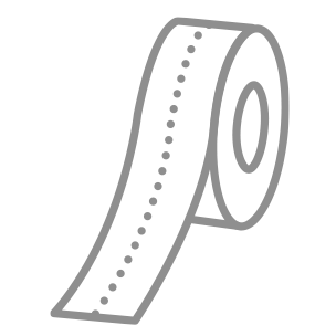 Illustration of a roll of perforated paper towels