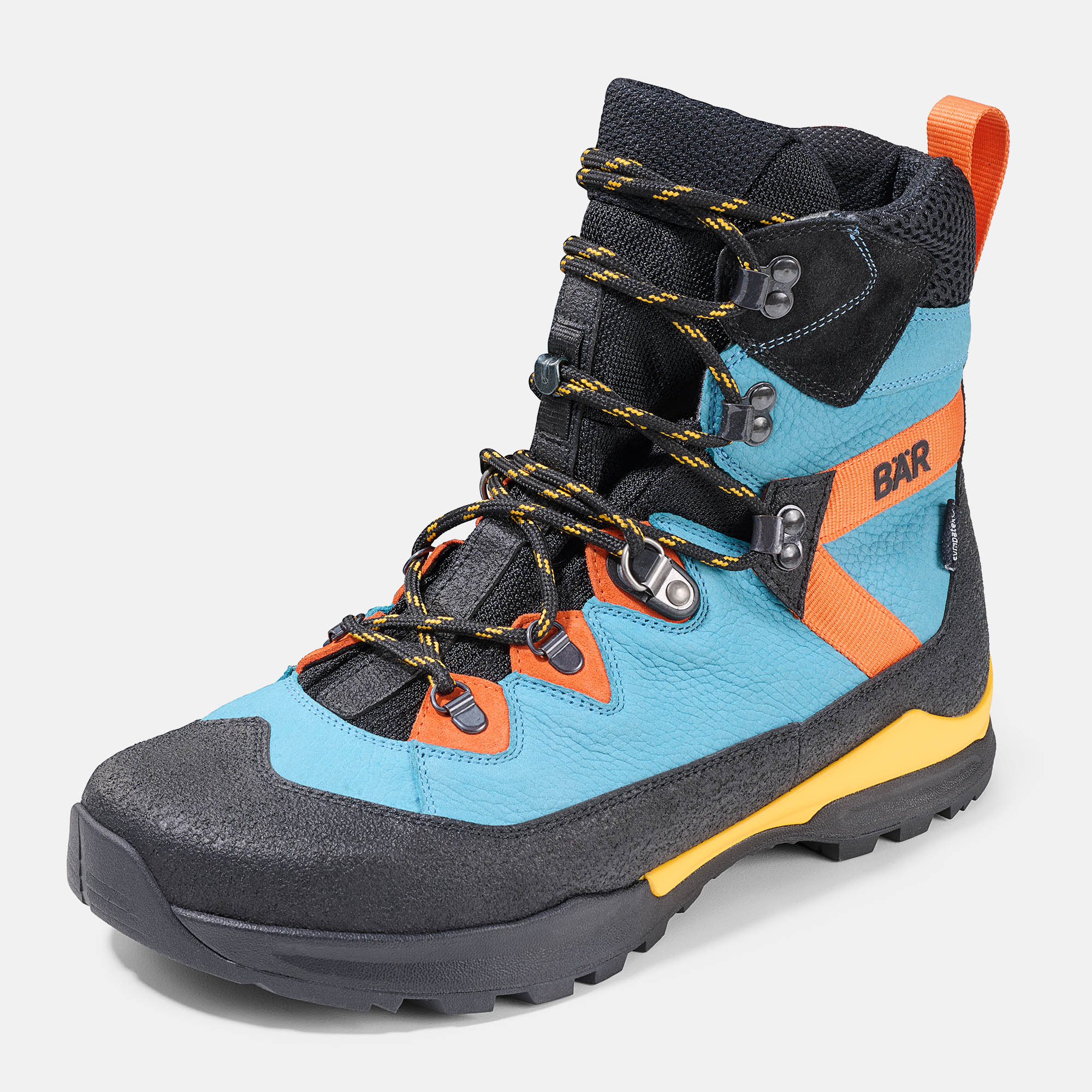 BÄR Schuhe Unisexschuhe Wanderstiefel Bergkomfort WP petrol/orange terracare® Rindnubukleder wasserabweisend, Rindveloursleder Produktbild