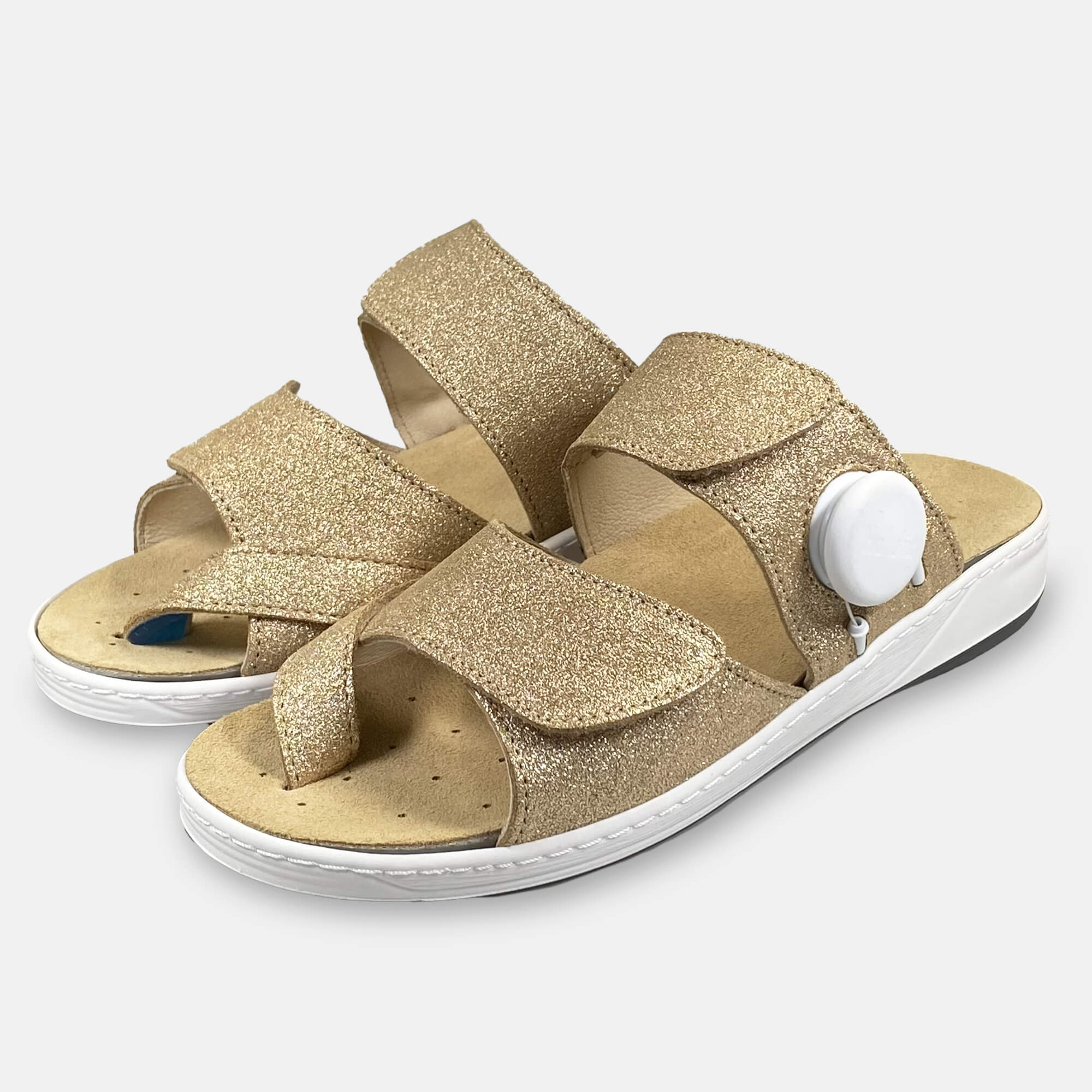 BÄR Schuhe Damenschuhe SunGo mit Hallufix gold Rindveloursleder Hauptbild