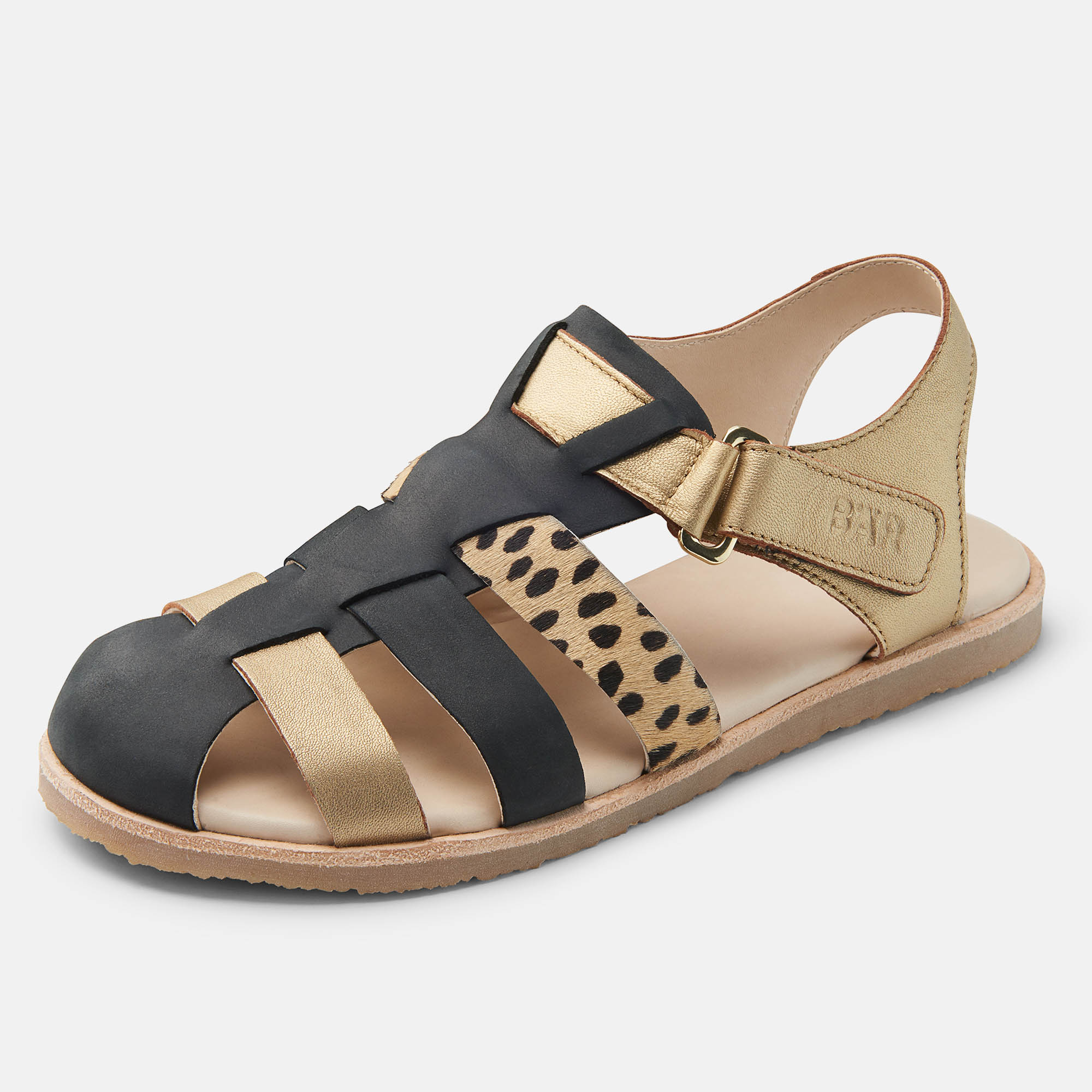 BÄR Schuhe Damenschuhe Sandaletten Demi leo Rindnappa gewachstes, Bedrucktes Kuhfell,Lammnappa Produktbild