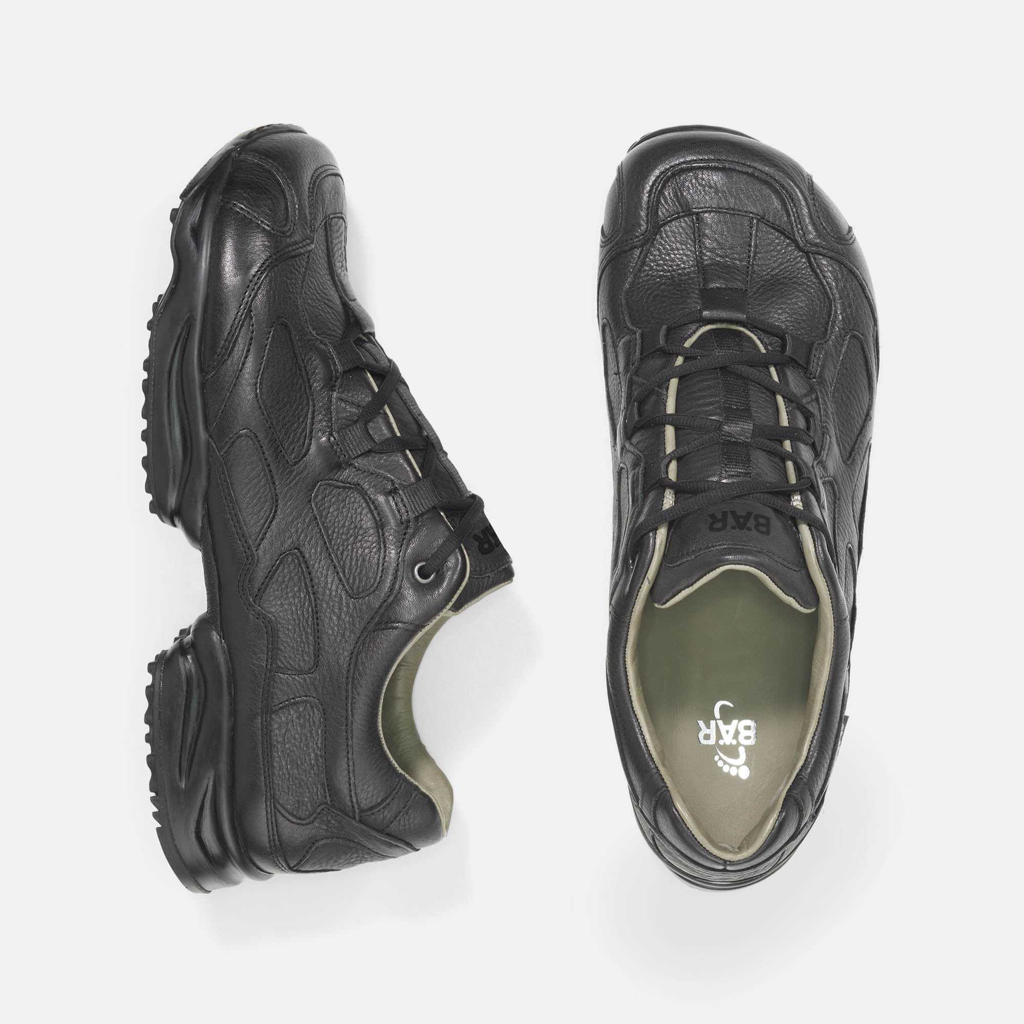 BÄR Schuhe Unisexschuhe Laufschuhe High Performance 2.5-L schwarz Rindnappaleder Ansicht von oben