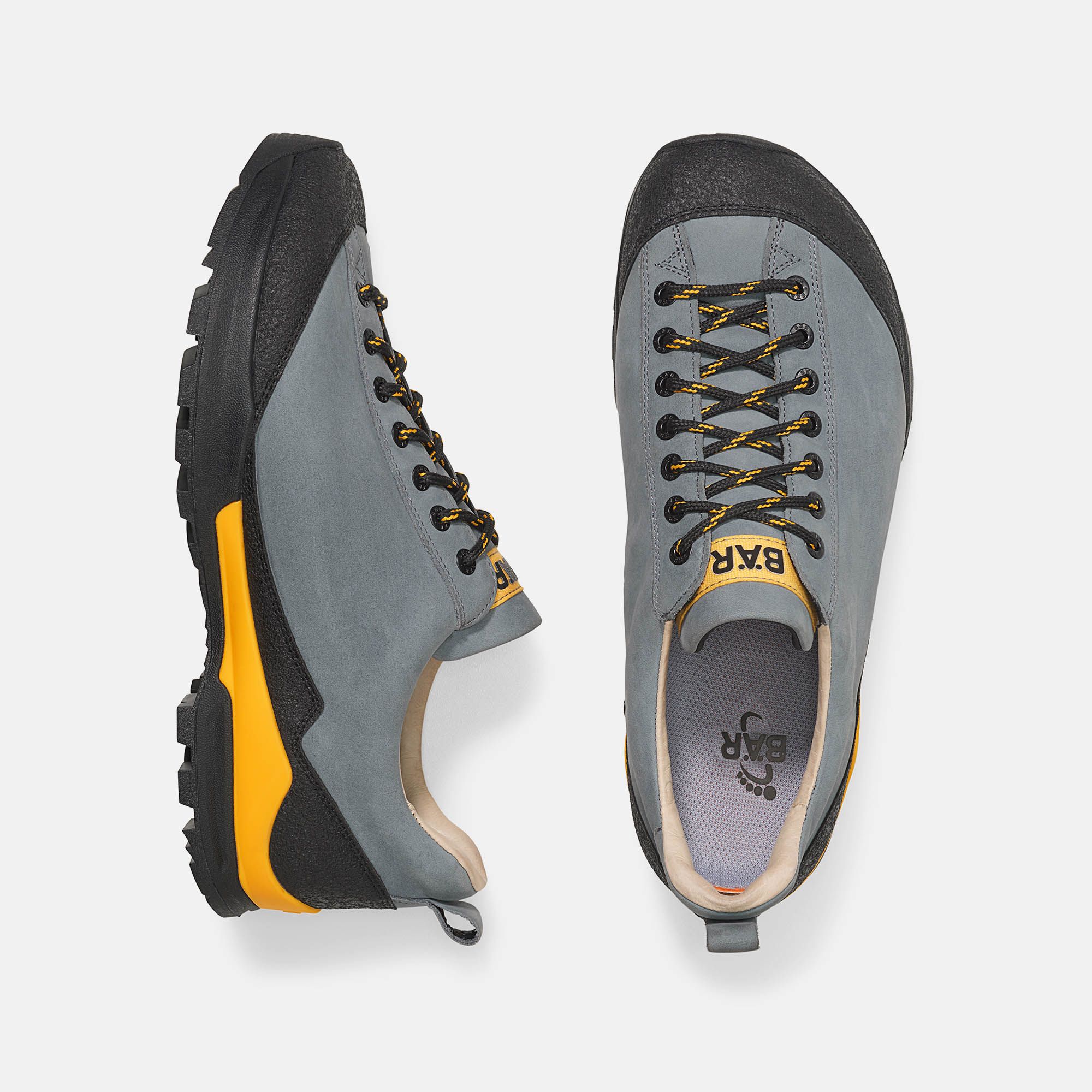 BÄR Schuhe Damenschuhe Wanderschuhe Bergkomfort Wanderschuh dunkelgrau terracare® Rindnubuk wasserabweisend Ansicht von oben