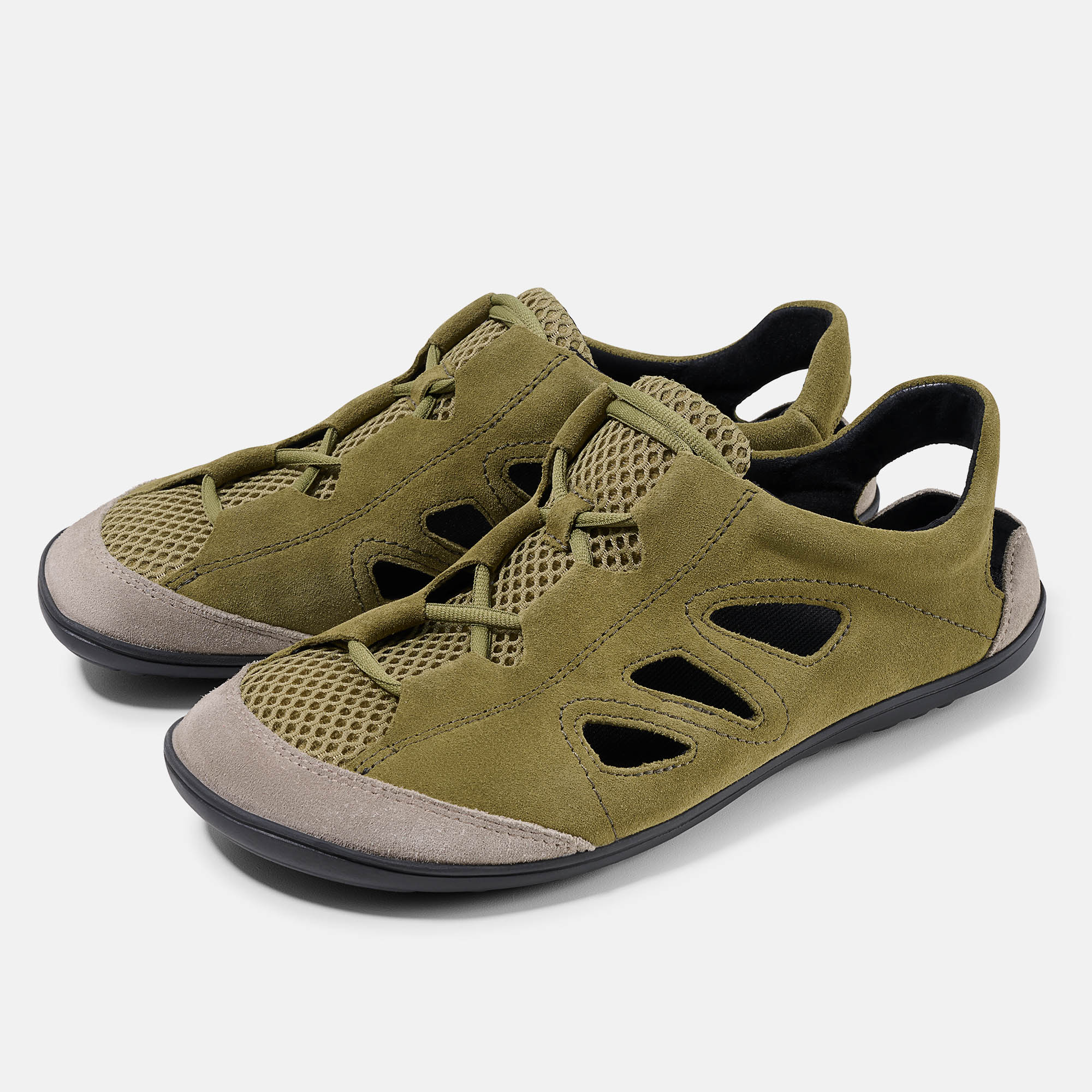 BÄR Schuhe Unisexschuhe Alltag Jess oliv Rindveloursleder, Mesh Hauptbild