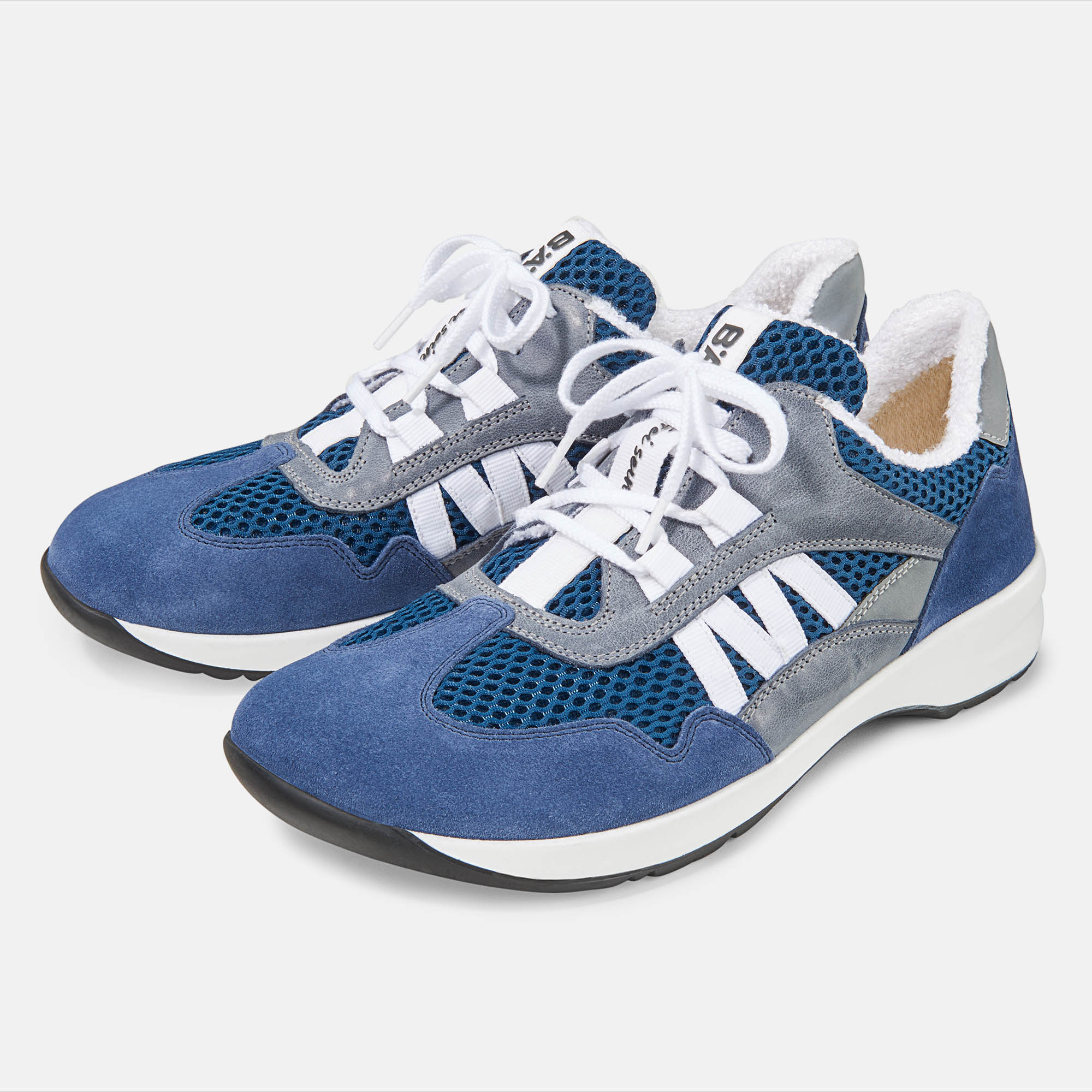 BÄR Schuhe Damenschuhe Laufschuhe Ladyrun blau Kalbnappaleder, Kalbveloursleder Hauptbild