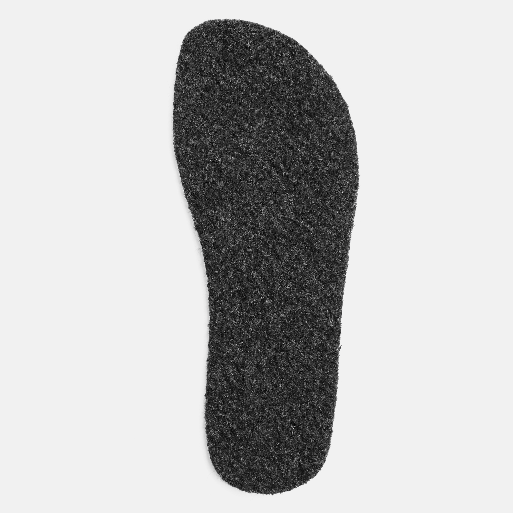 BÄR Schuhe Walkfilz Fußbett 5mm Standard DA grau Filz Ansicht von oben