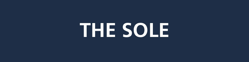 Company logo with the text 'The Sole' on a dark blue background