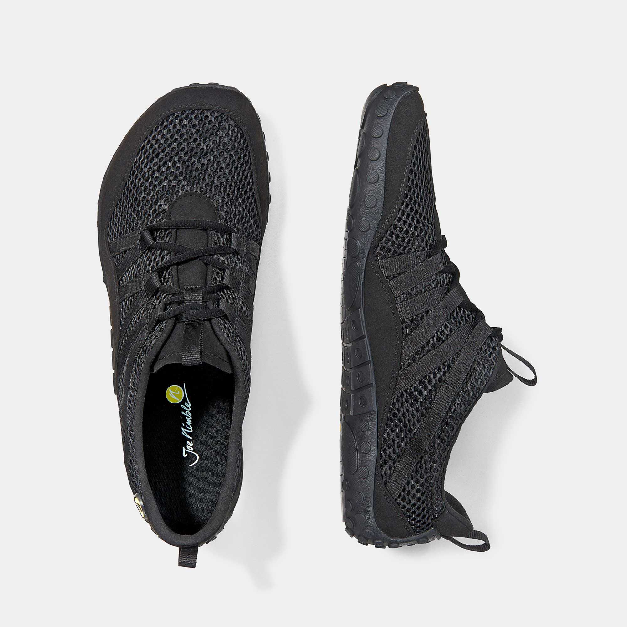 JOENIMBLE Schuhe Herrenschuhe Sport nimbleToes schwarz Textil Ansicht von oben