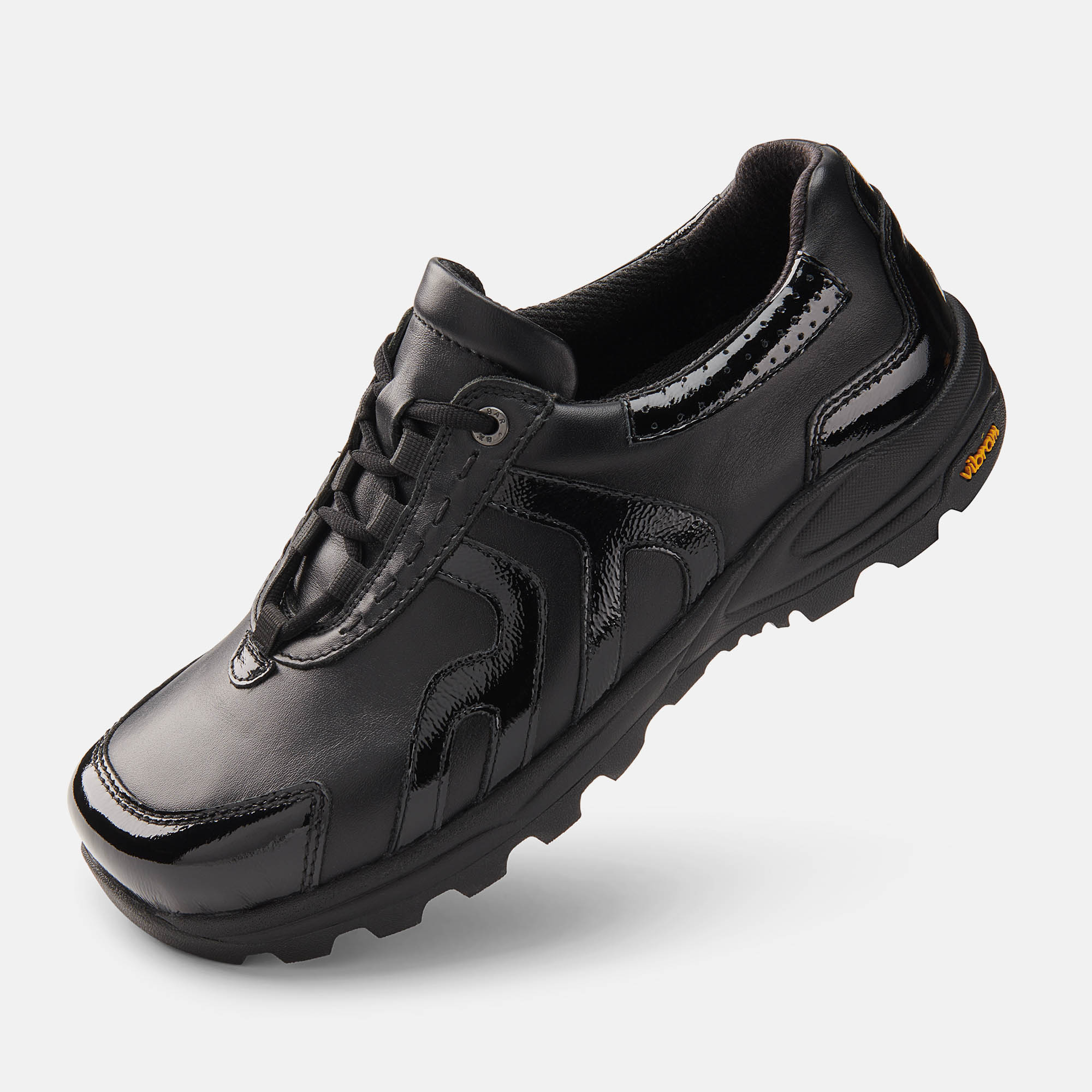 BÄR Schuhe Damenschuhe Wanderschuhe Lady-Sport L schwarz Kalbnappaleder, Lackleder Produktbild