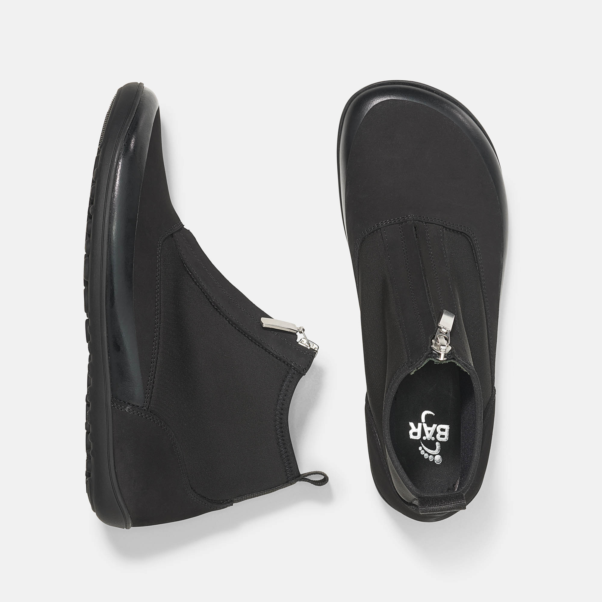 BÄR Schuhe Damenschuhe Freizeitschuhe Willow schwarz Kalbnubukleder, Neopren Ansicht von oben