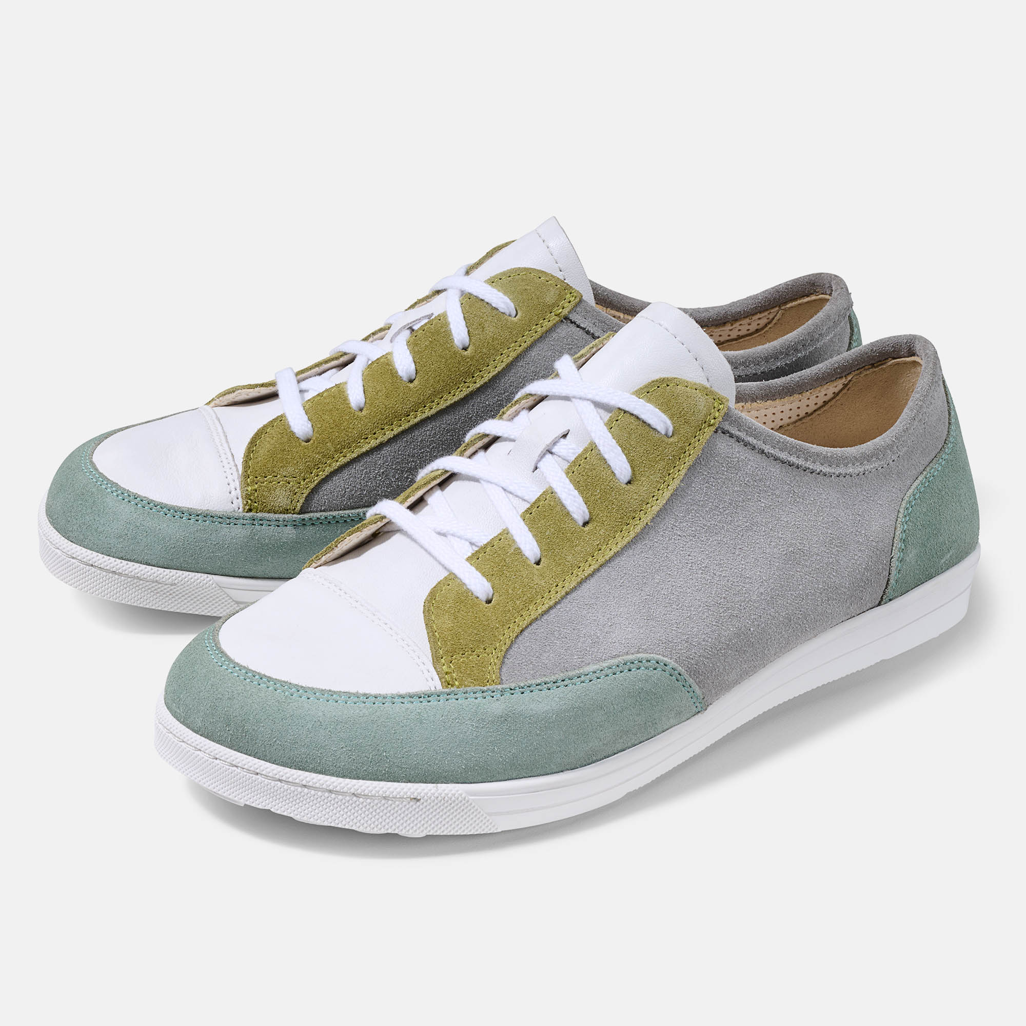 BÄR Schuhe Damenschuhe Alltag Emma 2.0 grün/weiß Kalbnappaleder, Kalbveloursleder Hauptbild