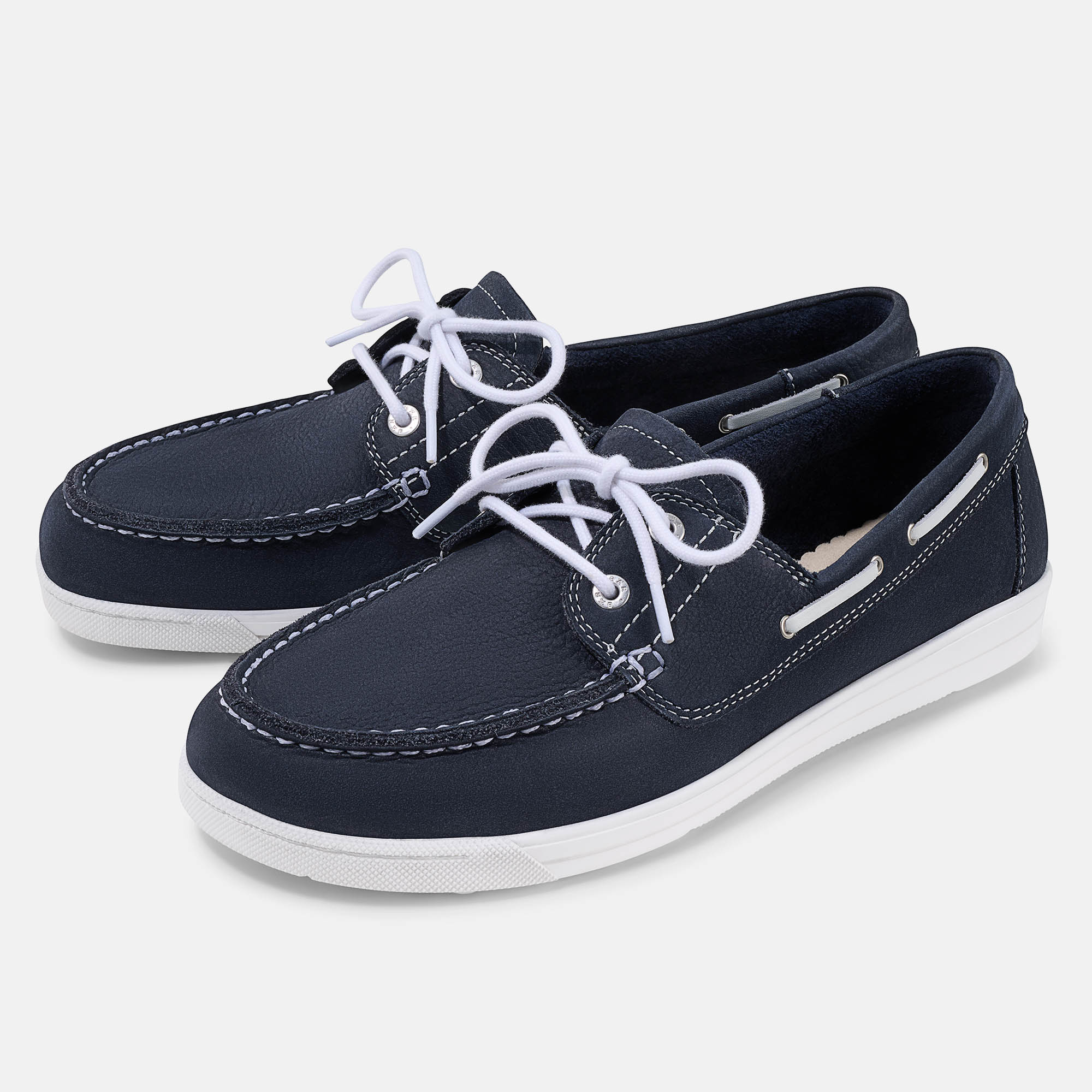 BÄR Schuhe Damenschuhe Freizeitschuhe Luzy blau/weiß Kalbnubukleder, Kalbnappaleder Hauptbild