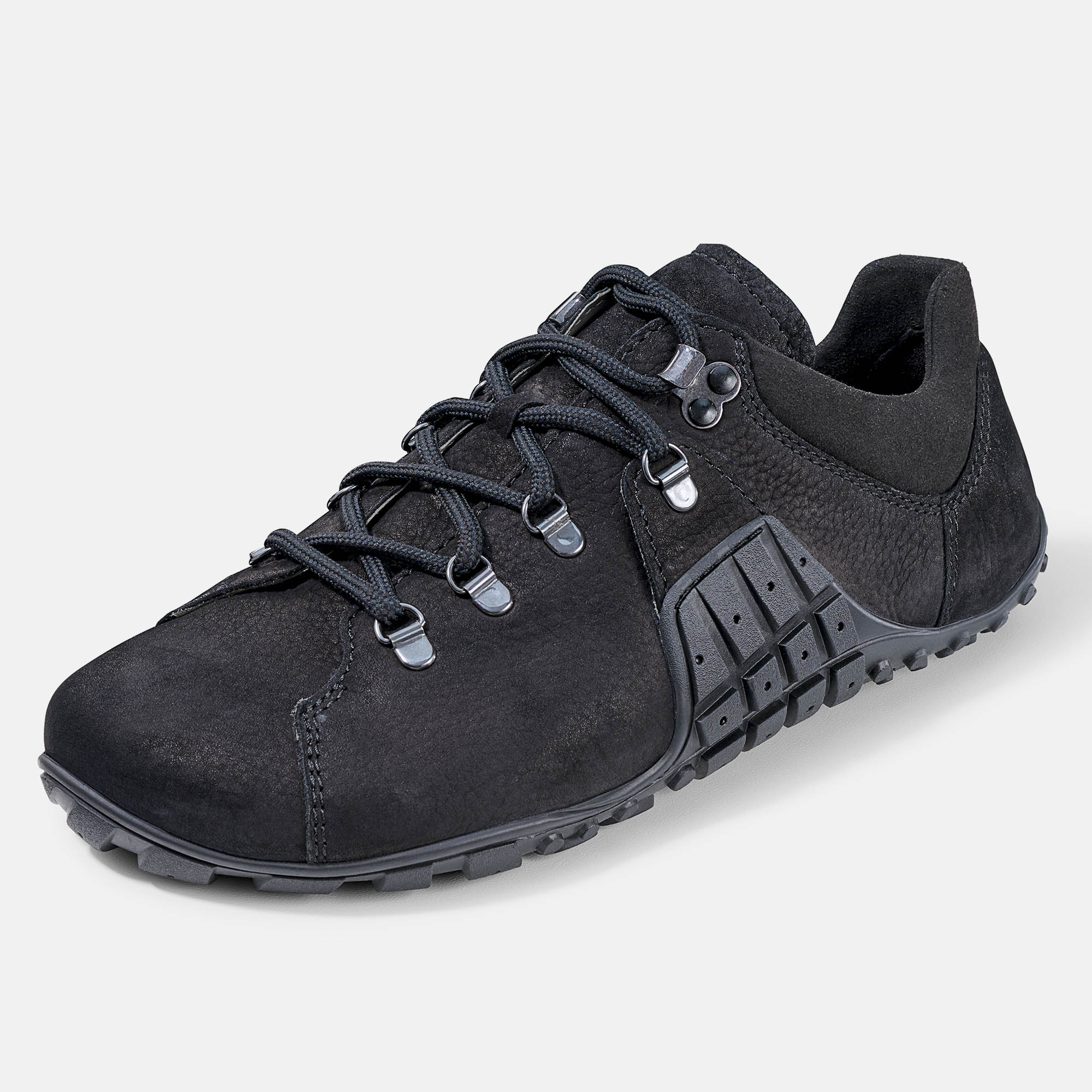 BÄR Schuhe Unisexschuhe Wanderschuhe Track Barefoot schwarz Rindnubukleder Produktbild